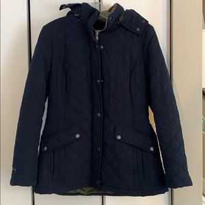 G.H. Bass & co women’s navy blue quilted coat